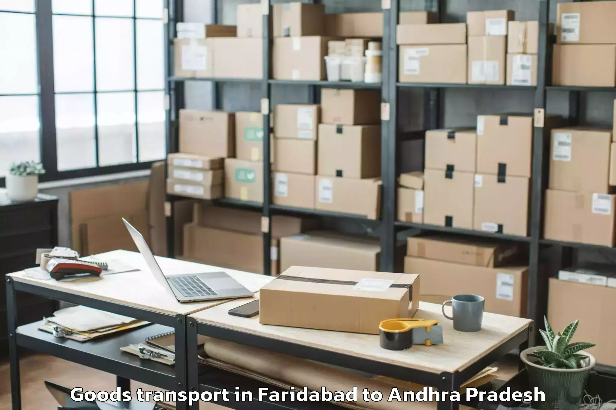 Book Faridabad to Peddapappur Goods Transport Online